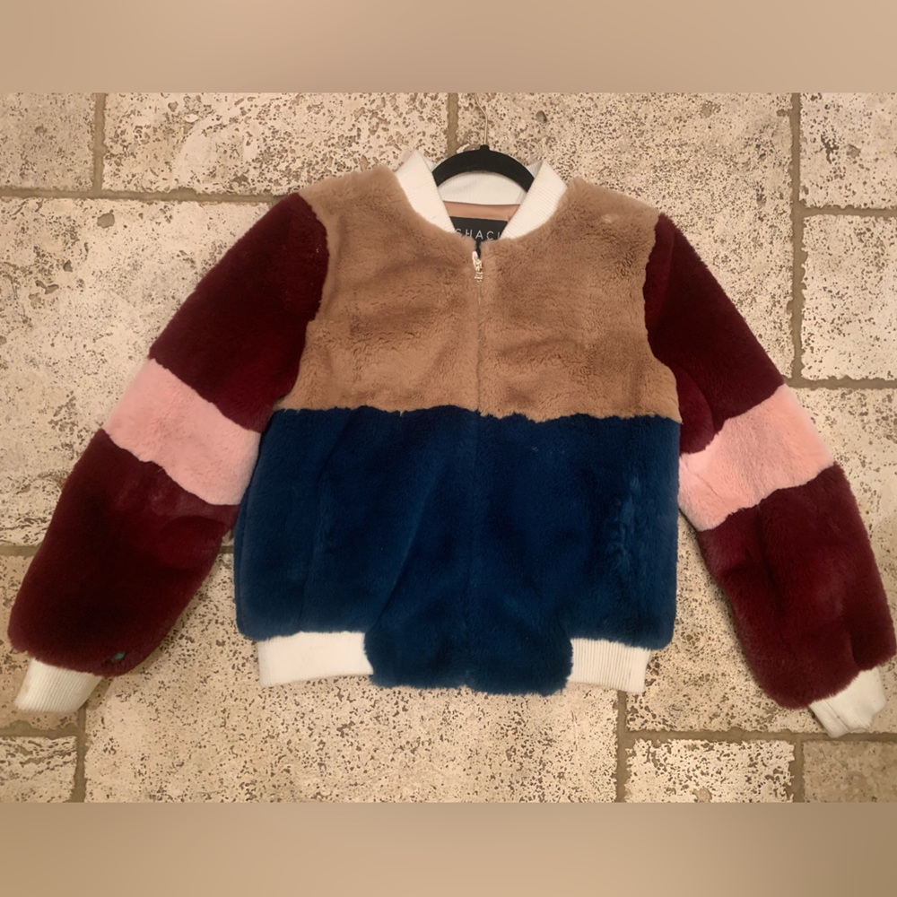 Fur bomber jacket